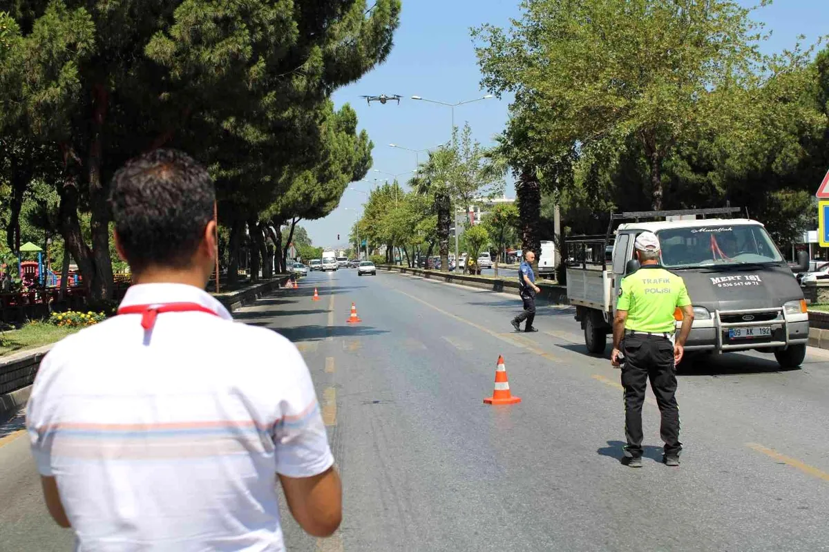 Aydın’da bayram öncesi drone destekli trafik denetimi yapıldı