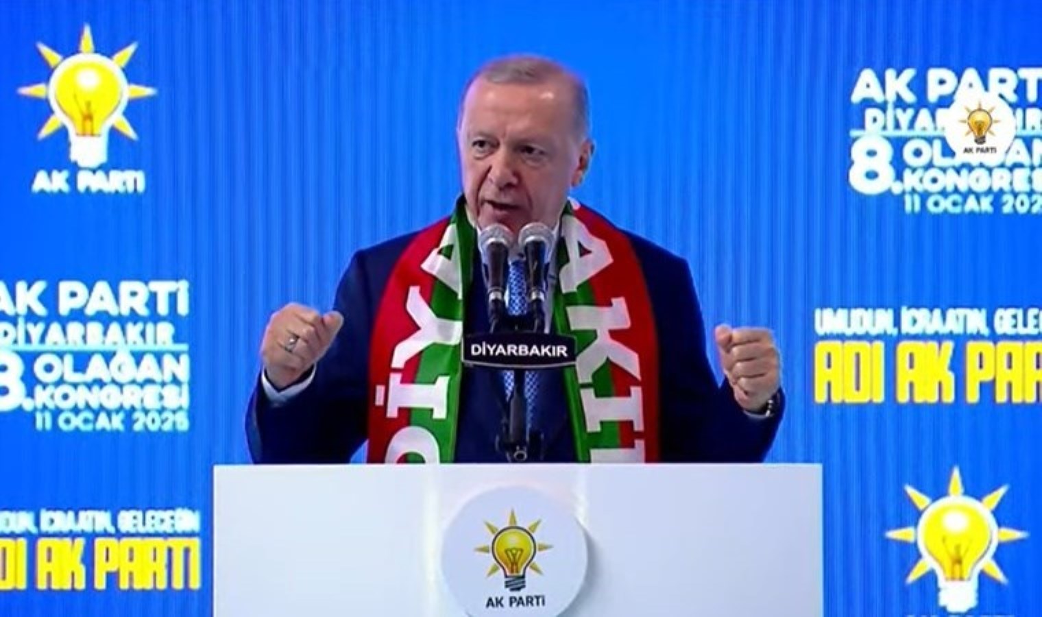 Erdoğan Diyarbakır’da… ‘Biji serok Erdoğan!’ sloganları altında yeni süreci anlattı!