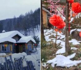 Çin’de sahte kar skandalı: Turistik köyden özür ve para iadesi