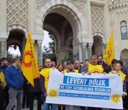 Beyazıt’ta ‘Levent Dölek’ protestosu: ‘Sendikal faaliyet suç değildir’