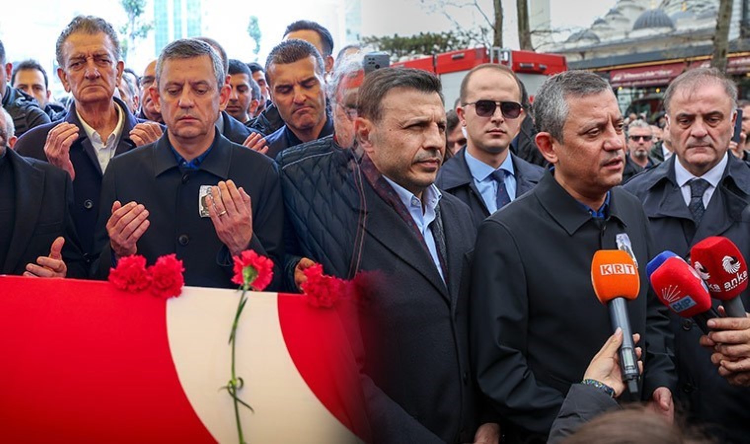 Özgür Özel, Volkan Konak’ın cenazesine katıldı: ‘İstanbul’un iradesine yapılan darbeye ilk tepkiyi veren sanatçılardandı’