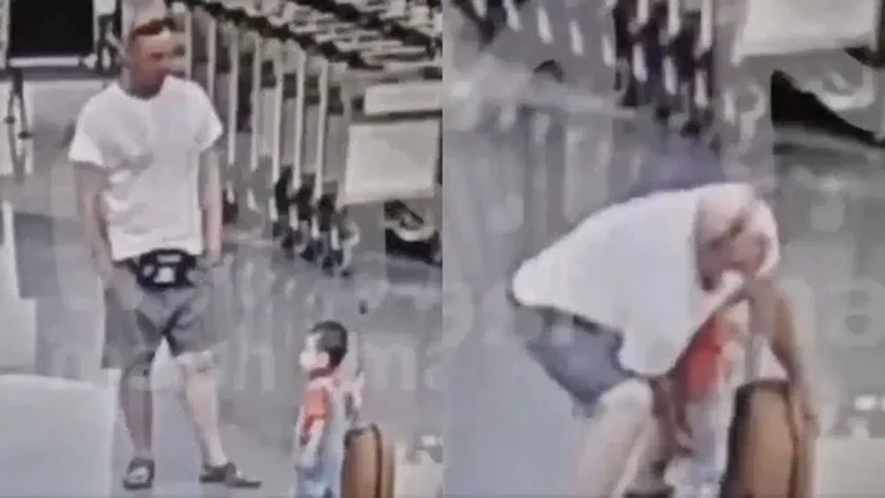 Havaalanında dehşet verici görüntüler: 18 aylık bebek yere fırlatıldı!